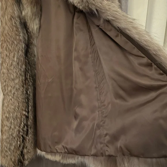 Vintage Coyote Fur Coat S/M - Picture 3 of 3